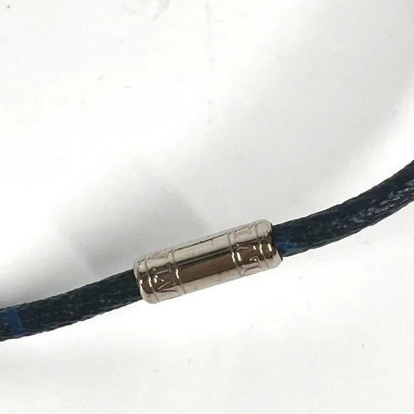 LOUIS VUITTON Blue Monogram Canvas Necklace